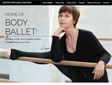 Tablet Screenshot of centerfordanceandbody.com